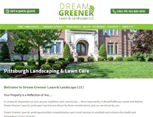 Tablet Screenshot of dreamgreenerlawn.com